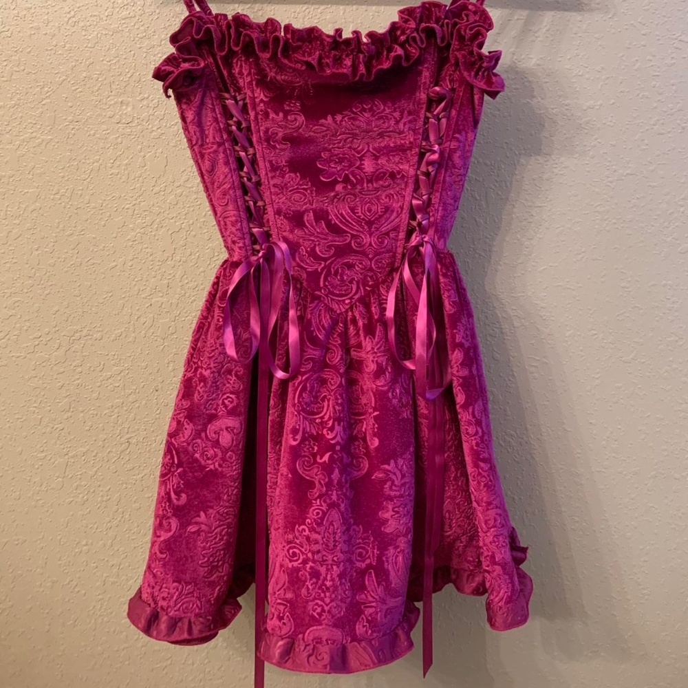 Sugar thrills velvet corset dress